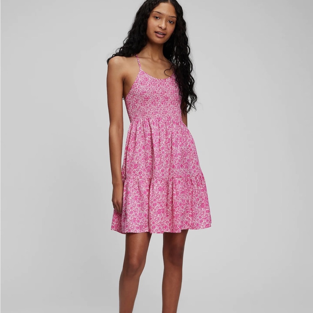 Pink floral dress